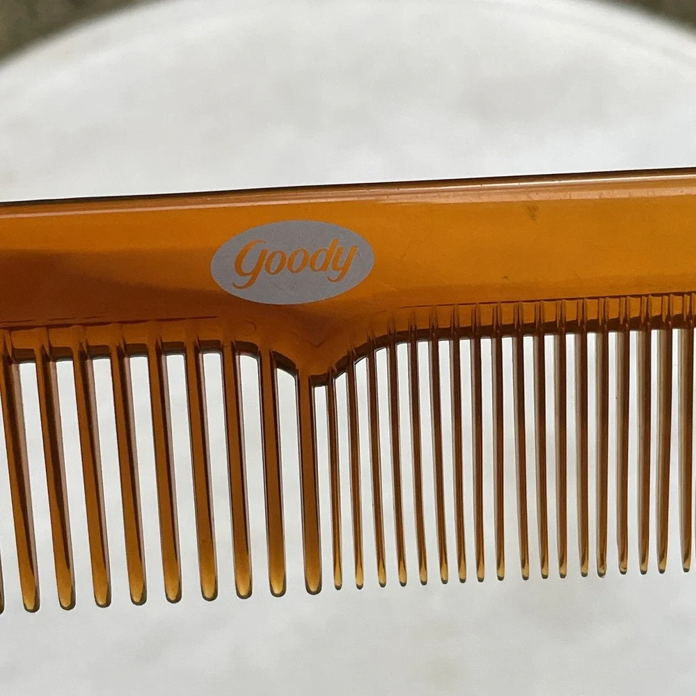 Vintage Comb Goody USA Faux Tortoise Shell‎ Brown Hair Styling Hong Kong Lot X 2